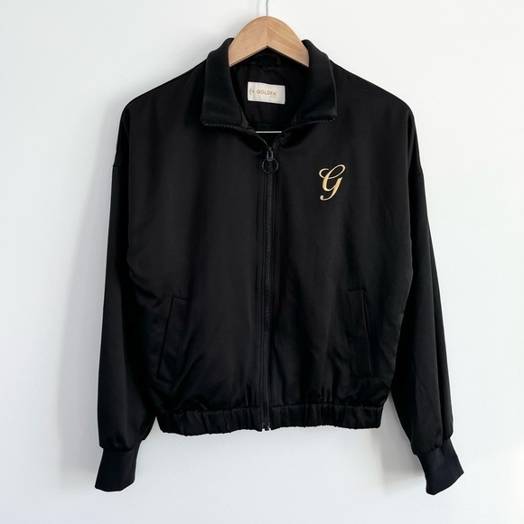 Aritzia Golden By TNA Satin Embroidered Floral Shaul Bomber Jacket - Picture 4 of 14